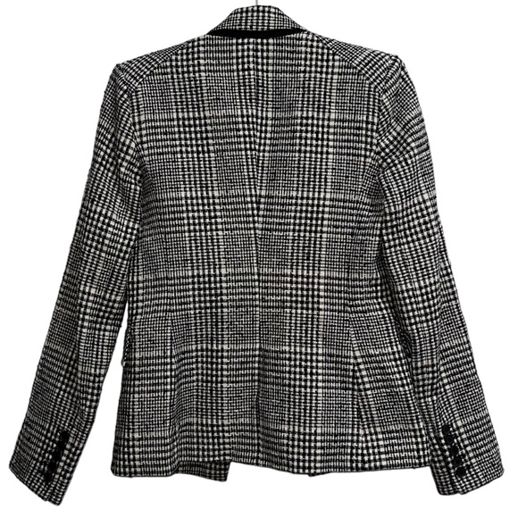 Veronica Beard Rhett Dickey Blazer In Black/Cream Plaid - Picture 12 of 15